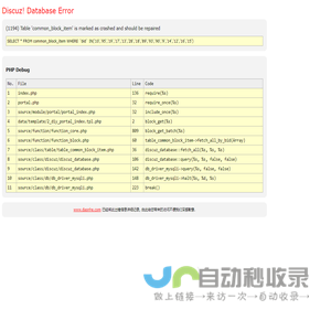 www.dasnhe.com - Database Error