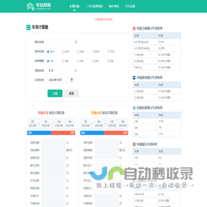 车贷计算器 车贷计算器2024年最新版 车贷利率计算器 车贷利率