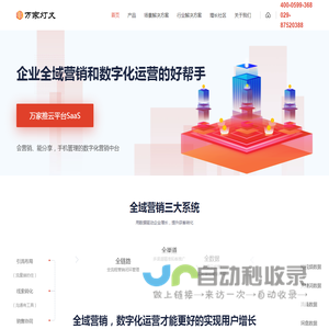 SaaS智能营销服务平台代理_营销型网站_数字营销管理平台代理_万家推云平台_万家灯火公司